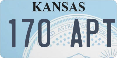 KS license plate 170APT