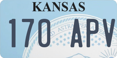 KS license plate 170APV