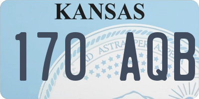 KS license plate 170AQB