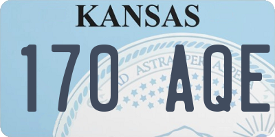 KS license plate 170AQE