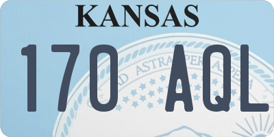 KS license plate 170AQL