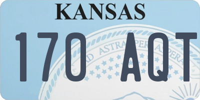 KS license plate 170AQT