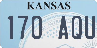 KS license plate 170AQU