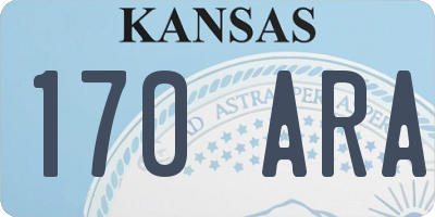 KS license plate 170ARA