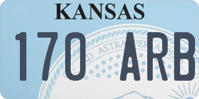 KS license plate 170ARB