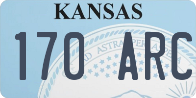 KS license plate 170ARC