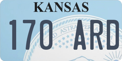 KS license plate 170ARD