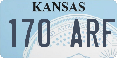 KS license plate 170ARF