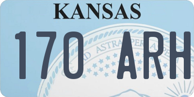 KS license plate 170ARH