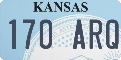 KS license plate 170ARQ