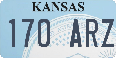 KS license plate 170ARZ