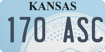 KS license plate 170ASC