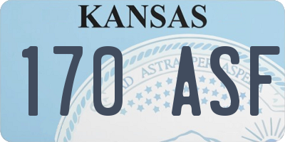 KS license plate 170ASF