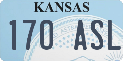 KS license plate 170ASL