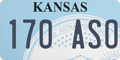 KS license plate 170ASO