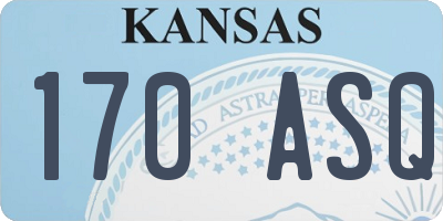 KS license plate 170ASQ