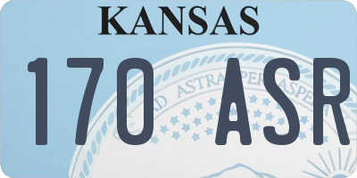KS license plate 170ASR