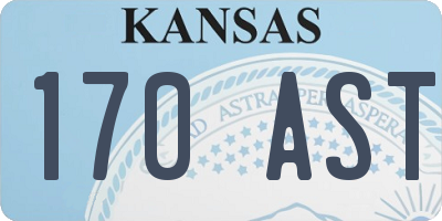 KS license plate 170AST