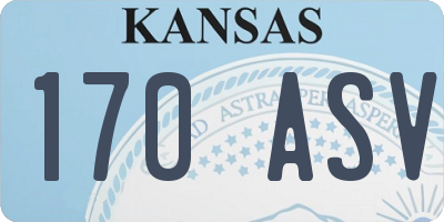 KS license plate 170ASV