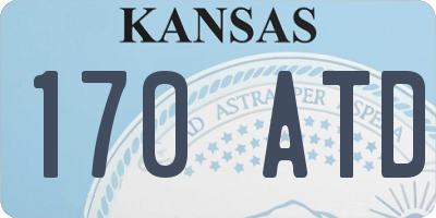 KS license plate 170ATD