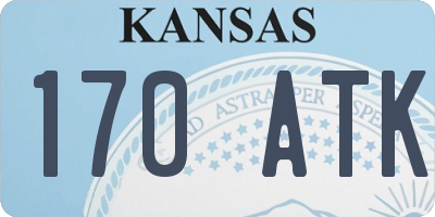 KS license plate 170ATK