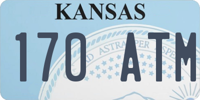 KS license plate 170ATM