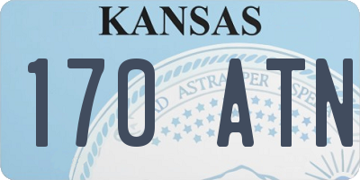 KS license plate 170ATN
