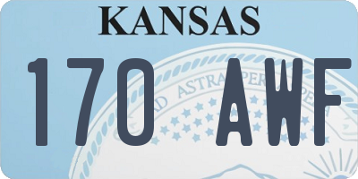KS license plate 170AWF