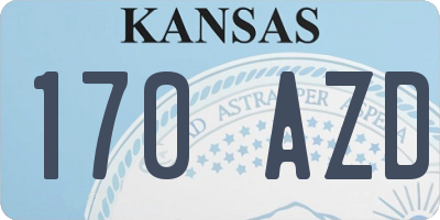 KS license plate 170AZD
