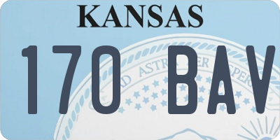 KS license plate 170BAV