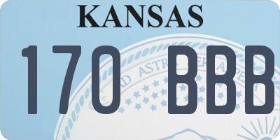 KS license plate 170BBB