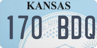 KS license plate 170BDQ