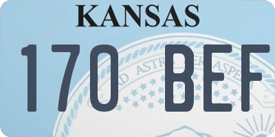 KS license plate 170BEF