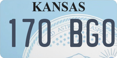 KS license plate 170BGO