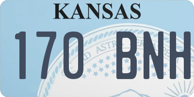KS license plate 170BNH