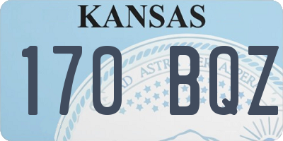 KS license plate 170BQZ