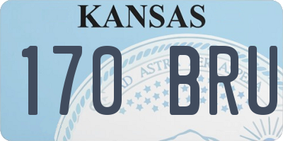 KS license plate 170BRU