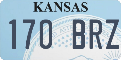 KS license plate 170BRZ