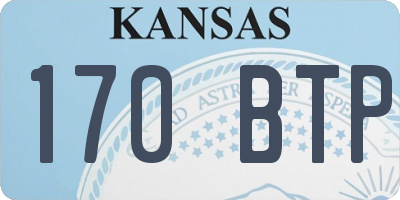 KS license plate 170BTP