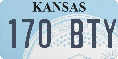KS license plate 170BTY