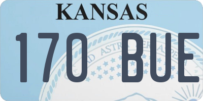 KS license plate 170BUE