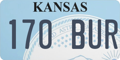 KS license plate 170BUR