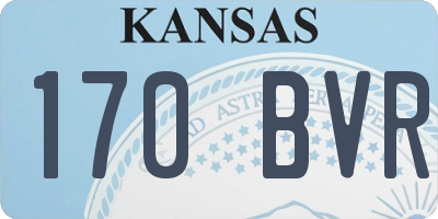 KS license plate 170BVR