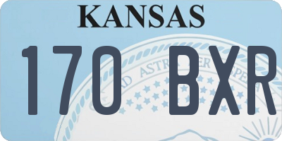 KS license plate 170BXR