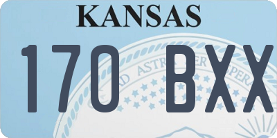 KS license plate 170BXX