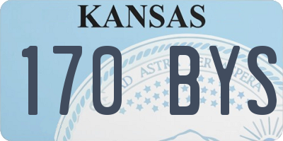 KS license plate 170BYS