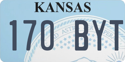 KS license plate 170BYT