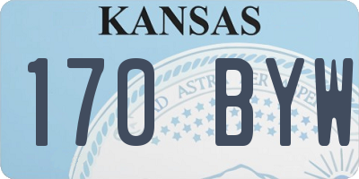 KS license plate 170BYW