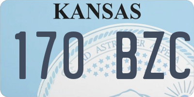 KS license plate 170BZC
