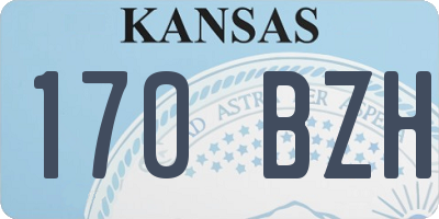 KS license plate 170BZH